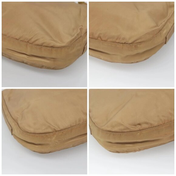 PRADA Chain Shoulder Bag Nylon Beige Auth th6074 - Picture 16 of 16